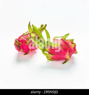 Dragon fruit isolated on white background, Close up. Stock Photo