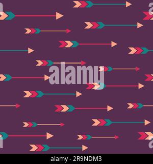 Vector seamless colorful ethnic pattern with arrows - pattern Stock ...