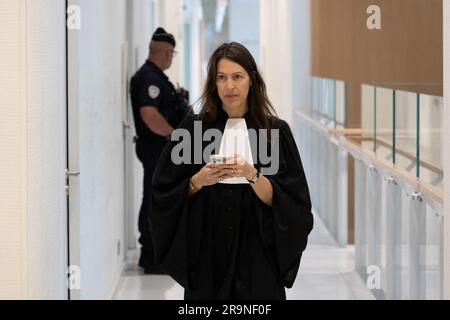 French lawyer for the defence Noemie Saidi-Cottier arrives for the