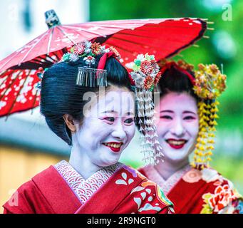 Gion geishas Stock Photo