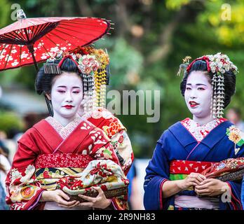 Gion geishas Stock Photo