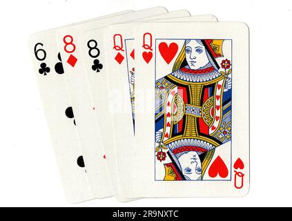 Poker Hand High Card Queen Ten Eight Six Four Hand & Bath Towel by  digital2real