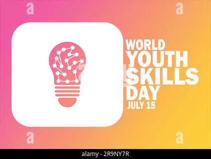 World Youth Skills Day. July 15. Vector illustration for greeting card, poster and banner Stock Vector