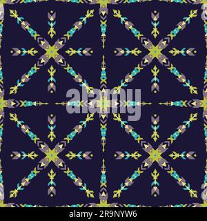 Vector colorful seamless decorative ethnic pattern. American indian motifs. Background with aztec tribal ornament. Boho style. Stock Vector