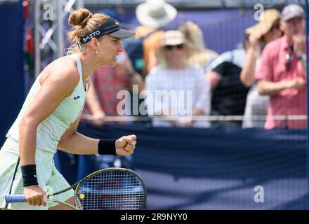 Beatriz Haddad Maia (BRA) playing on the second day of the Rothesay International, at Devonshire Park, Eastbourne, UK 27th June 2023. Stock Photo