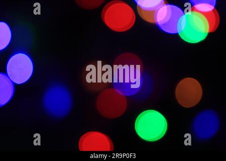 Abstract blurred colorful lights background Stock Photo