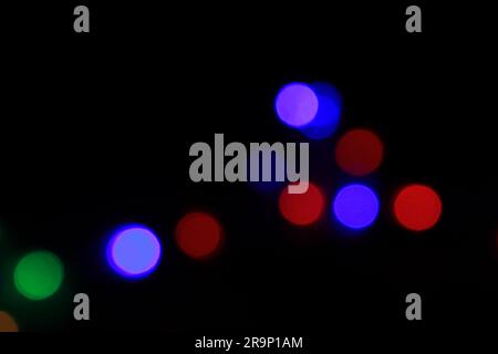Abstract image of bokeh lights in the city. Stock Photo