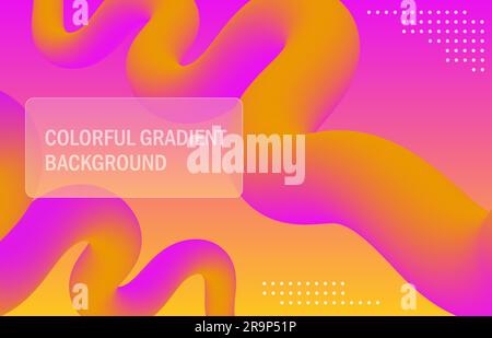 Creative geometric wallpaper. Trendy gradient shapes composition.Multicolored gradient background with bright abstract shapes. Stock Vector