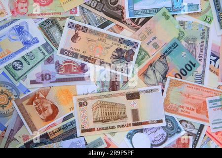banknotes from the all world as very nice finance background Stock ...