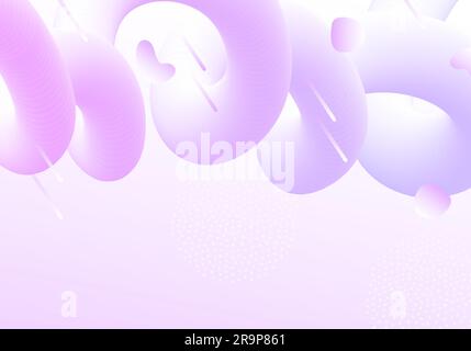Vector geometric background with modern fluid shapes. Dynamical abstract soft gradient flowing forms. Stock Vector