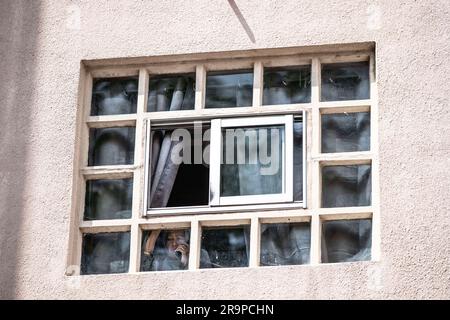 Illustration (with people) of Benza district in Marseille on June 28, 2023. Photo by Eliot Blondet/ABACAPRESS.COM Stock Photo