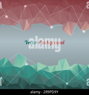 Vector abstract background with lines, circles and shapes Stock Vector