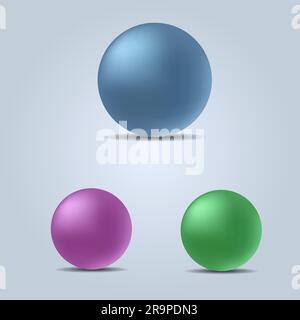 Vector set of colorful spheres Stock Vector