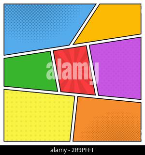 Blank Comic Book Page Background Template Stock Vector (Royalty