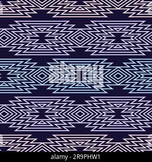 Vector seamless decorative ethnic pattern. American indian motifs. Background with aztec tribal ornament. Stock Vector