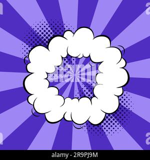 Vector colorful comic book background with blank white speech bubbles, halftone, rays in pop art comics style Stock Vector