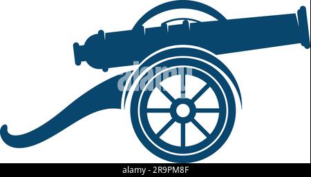 Fire cannon icon logo design illustration Stock Vector
