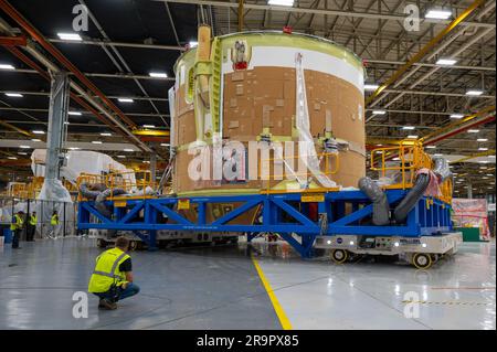 Nasa Sls Systemintegration Lab NASA moved the Artemis II SLS core stage engine section at Michoud on ...