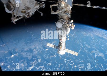 Astronaut Sultan Alneyadi performed a Russian extravehicular activity ...