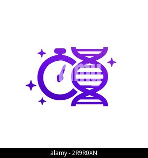 fast dna test icon, genetic testing vector Stock Vector