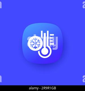 low temperature icon, vector design Stock Vector