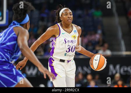 Chicago, USA. 28th June, 2023. Chicago, USA, June 28, 2023: Nneka Ogwumike (30 Los Angeles Sparks) in action during the game between the Chicago Sky and Los Angeles Sparks on Wednesday June 28, 2023 at Wintrust Arena, Chicago, USA. (NO COMMERCIAL USAGE) (Shaina Benhiyoun/SPP) Credit: SPP Sport Press Photo. /Alamy Live News Stock Photo