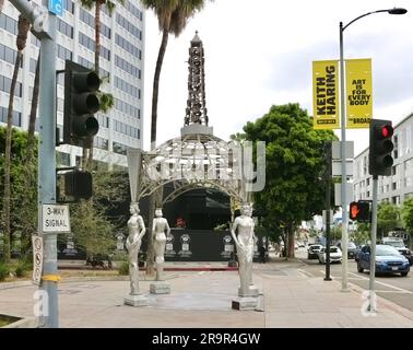 The Silver Four Ladies of Hollywood Gazebo Hollywood and La Brea Gateway Hollywood Boulevard Los Angeles California USA Stock Photo