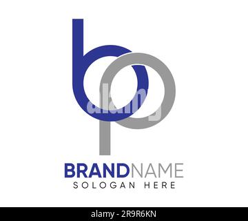 B P letter logo design vector template Stock Vector