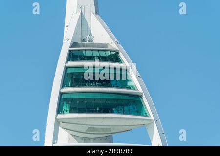 close up view of Spinnaker Tower, Portsmouth, Hampshire, England, United Kingdom, 25 June 2023 Stock Photo