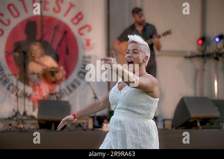 Woman dancing, ScotFestBC, Coquitlam, BC, Canada Stock Photo