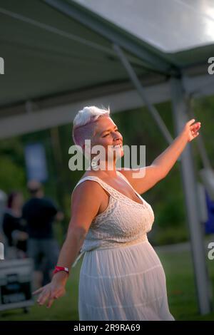 Woman dancing Stock Photo