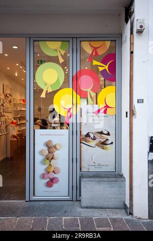 Pierre Marcolini chocolaterie shop in Bruges, Flanders, Belgium Stock Photo