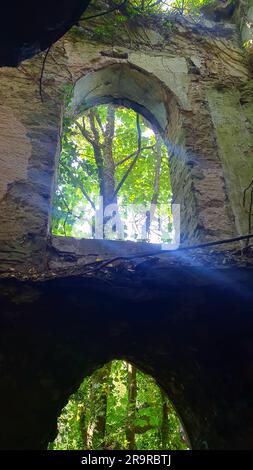 The grotto ruin talacre abbey wales uk Stock Photo