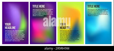 Colorful abstract mesh liquid and fluid background for poster, cover or social media design. Minimalist geometric blend and blur smooth gradient Stock Vector