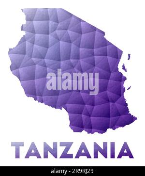 Tanzania vector country map silhouette Stock Vector Image & Art - Alamy