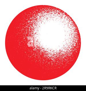 Grunge smear and rough stain.Black paint vector circle. Hand painted ink blob, round button, grungy dot. Hand drawn grunge circle isolated on white Stock Vector