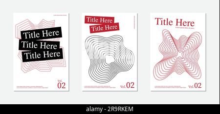 Abstract shape element graphic gradient circle shape on cover book or magazine cover. Minimal indie edgy brochure modern flyers template, a5 a4 a3 a6 Stock Vector