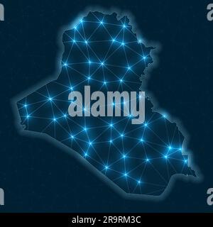 Republic of Iraq - communication network map of country. Republic of ...