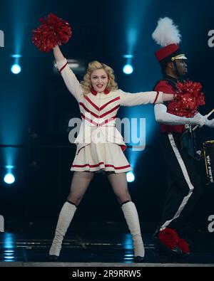 MIAMI, FL - NOVEMBER 20:  Madonna at the final performance of her U.S  'MDNA' tour at the AmericanAirlines Arena on November 20, 2012 in Miami Florida.  (Credit  © Norte Photo) Stock Photo