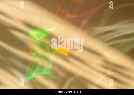 Gold holographic liquid on beige background. Horizontal creative theme poster, greeting cards, headers, website and app Stock Photo