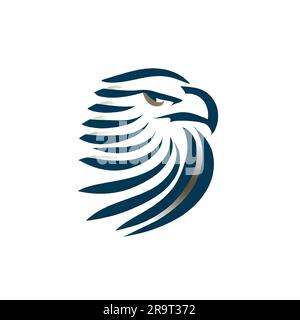 eagle logo on a white canvas Stock Vector