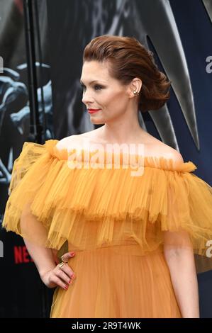 London, UK. June 28 2023. Myanna Buring attends the UK Premiere of THE WITCHER Season 3 at The Now Building, Centre Point, St Giles Square, London, UK. Credit: See Li/Picture Capital/Alamy Live News Stock Photo