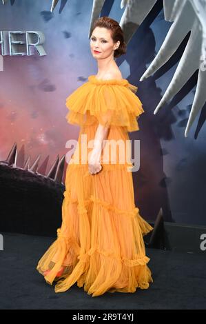 London, UK. June 28 2023. Myanna Buring attends the UK Premiere of THE WITCHER Season 3 at The Now Building, Centre Point, St Giles Square, London, UK. Credit: See Li/Picture Capital/Alamy Live News Stock Photo