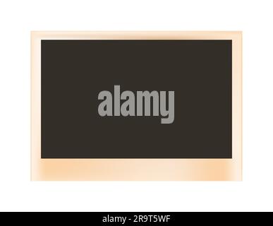 Instant photo Rectangle horizontal old photo frame. Vector illustration ...