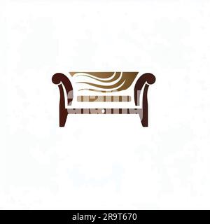sofa logo illustration for living room, living room, office among others Stock Vector
