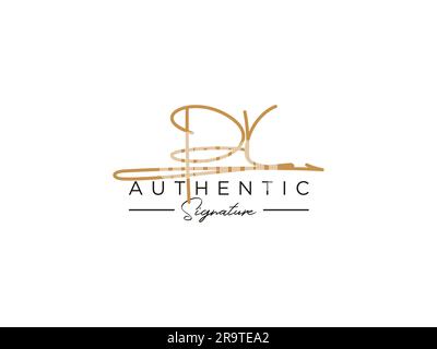 PR Signature Logo Template Vector. Stock Vector