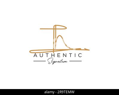 TH Signature Logo Template Vector. Stock Vector