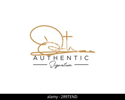 OT Signature Logo Template Vector. Stock Vector