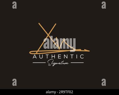 XV Signature Logo Template Vector. Stock Vector