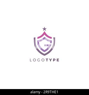 GV Logo Shield. Letter VG Icon Design Stock Vector
